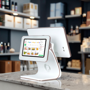 2025 новый дизайн Win/Android Smart Desktop кассовый аппарат POS 15,6 дюймов двойной сенсорный экран для розничной торговли/кафе - Product Image 5