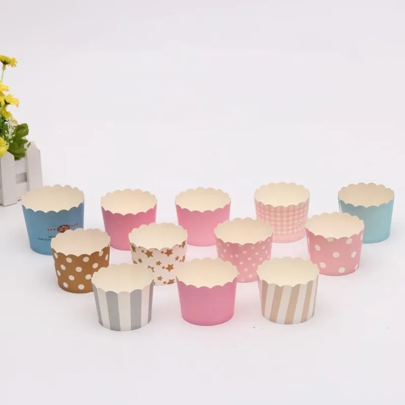 Atacado Mini Papel Baking Cups Forro Muffin Cupcake Branco