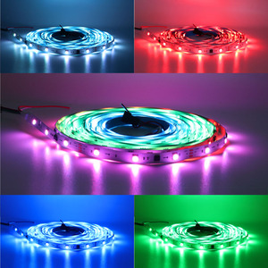 フルカラーLED5M/ロールフレキシブルマジックカラーRGBストリップWS28115050 SDM 30LED/mピクセル/メートル黒または白PCB IP30 IP65 IP67 - Product Image 6