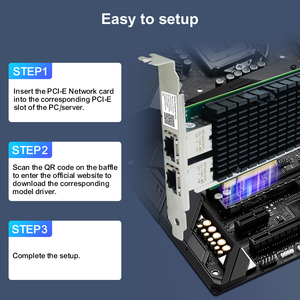 英特尔X540-AT2 10g双RJ45端口网卡网卡PCIe X8 2端口内部适配器1GbE 100Mb PCIe卡