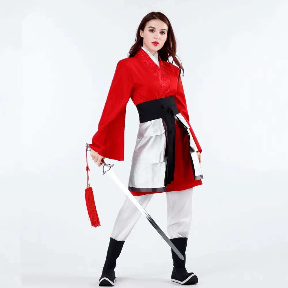 Disfraz de Cosplay de película de estilo chino para mujeres Hero Mulan Girls Fancy Dress