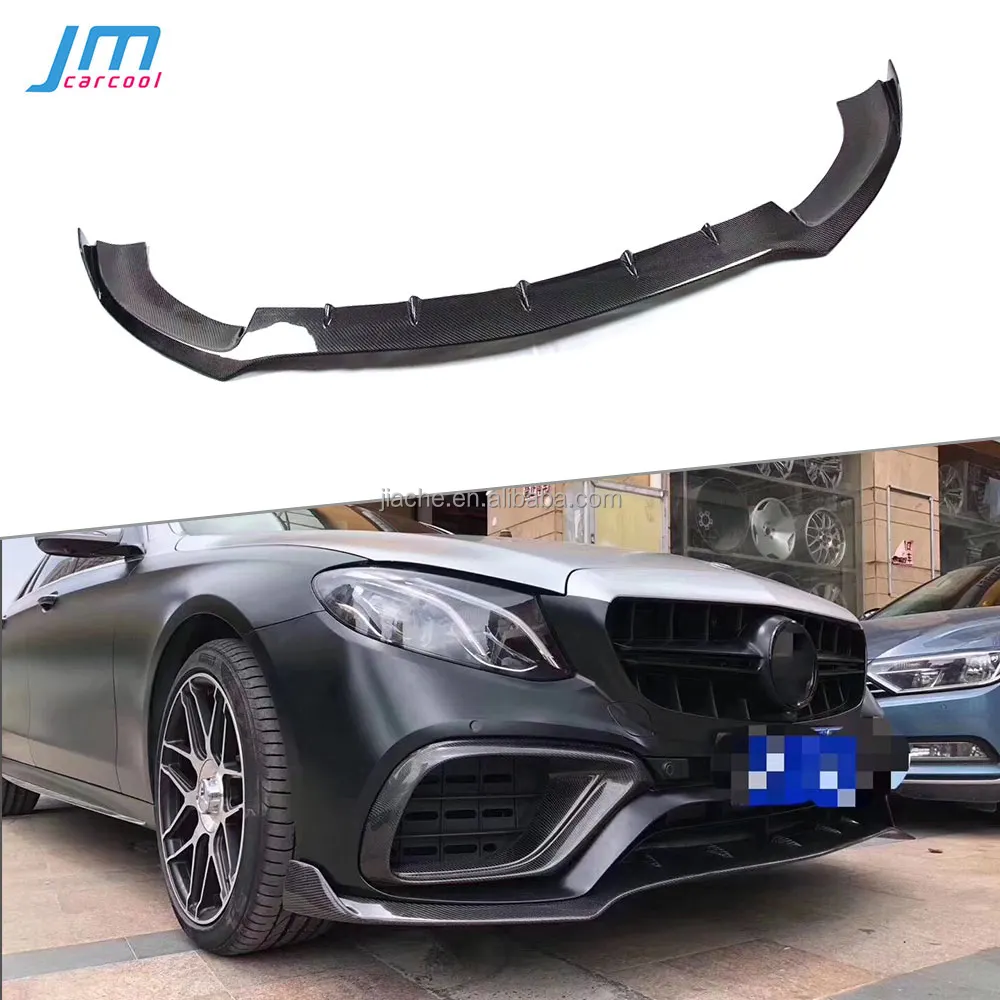 Alerón de parachoques delantero de fibra de carbono para Mercedes Benz, Clase E, W213 E63 AMG 2017 2018 2019 estilo B