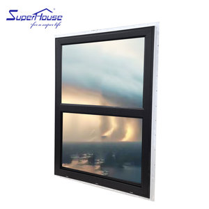 UPVCwindowフレームダブルカラーウィンドウとスクリーンシングルハングウィンドウPVCウィンドウ - Product Image 3