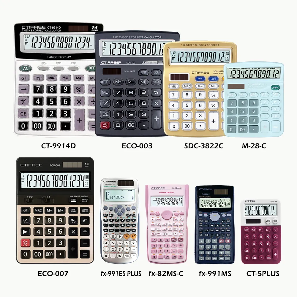 Calculatrice calculatrice électronique scientifique solaire avec Logo personnalisé, fourniture de bureau professionnel