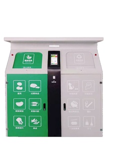 Cubo de basura antirrobo y antipellizco de 2 compartimentos Cubo de basura inteligente Cubo de clasificación de residuos de gran capacidad