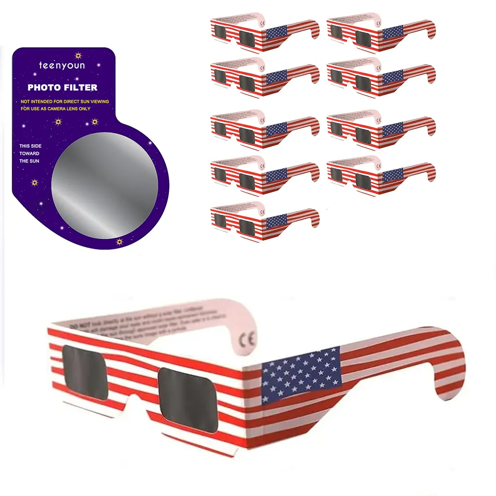 Boyarn Paper Soluna Solar Eclipse Glasses CEおよびISO認定の直接日焼け止め用安全シェード