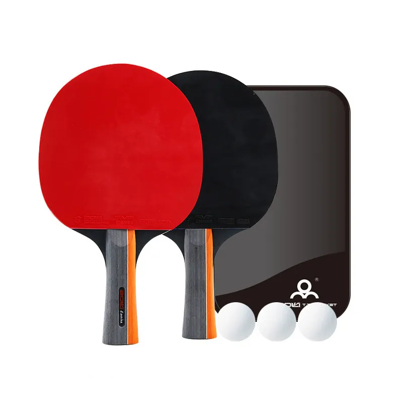 Raqueta de tenis de mesa para principiantes, práctica y entrenamiento, raqueta de ping pong de alta calidad con 3 pelotas