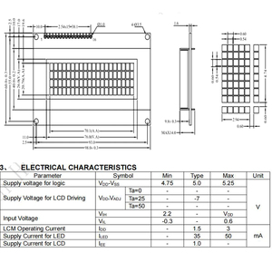 3,1 Zoll 20*4 7066/7065 SPI-S8 LCD-Anzeige STN LCD-Modul - Product Image 6