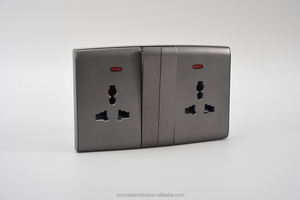 Klasse Neues Design 16A Multi-Funktion großer Knopf-Schalter 2-Gang-Wand-Stromschalter-Steckdose - Product Image 2