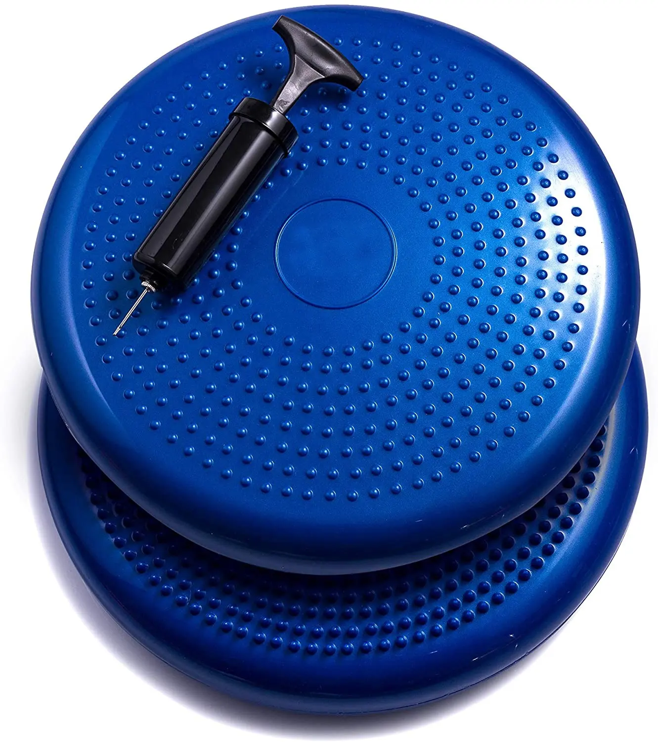 트위스트 마사지 피트니스 및 운동 펌프 포함 공기 팽창 안정성 워블 쿠션 밸런스 디스크