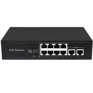 热销IEEE802.3 af/100mbps 10端口PoE交换机，带8个PoE端口和2个上行链路 - Product Image 1