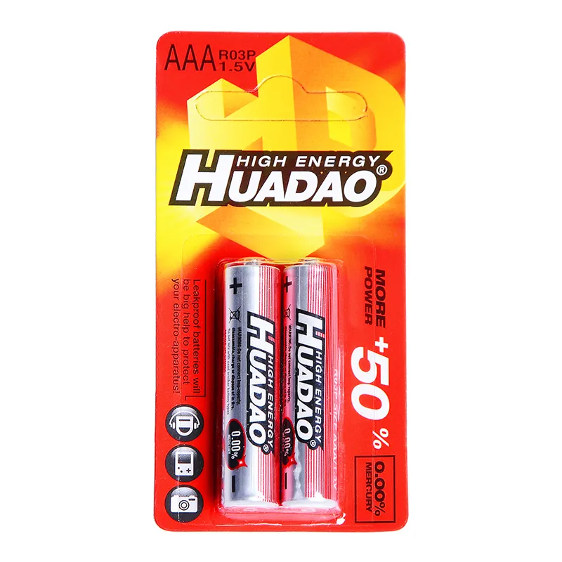 Cuanen zinco carbonio AAA R03 UM-4 batterie a secco per orologio 4 pezzi/inserire scheda R Player NO.7 batteria