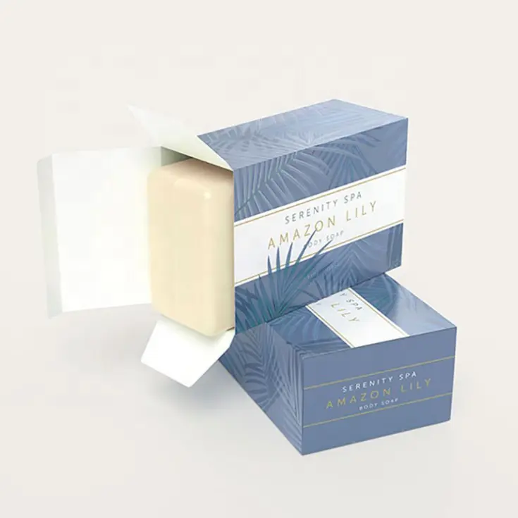 Free Design White Brown kraft Custom Printed Colorful Logo Cardboard Packaging Bar Box Handmade Soap Packaging