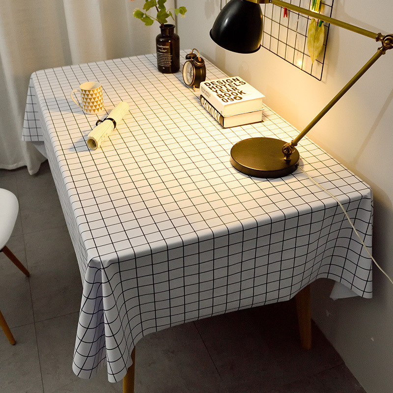 White checkered pattern, oil-resistant and wash-free