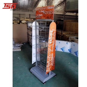 Đôi bên kim loại bán lẻ DVD VCD hiển thị đứng CD Sách kệ trưng bày - Product Image 2