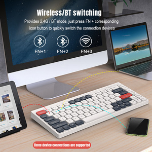 BT100 Bluetooth-kompatible Tastatur Wiederauf ladbare Dual-Mode BT 5.0 2,4 GHz Silent Wireless-Tastatur Unterstützung für Win7/8/2000 - Product Image 5