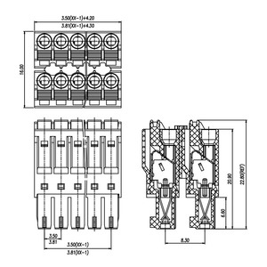 KF2EDGKRH Plug-in <strong>Double</strong>-<strong>layer</strong> Pcb <strong>Terminal</strong> <strong>Blocks</strong> KF2EDGKNH-3.5/3.81 - Product Image 3