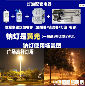 3 Bộ 400W 150W 200W 250W kỹ thuật số kích hoạt chiếu sáng chấn lưu cho Natri đèn phụ kiện kim loại Halogen đèn bóng đèn vật liệu thủy tinh - Product Image 5