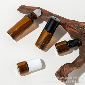 ボール香水 & エッセンシャルオイルボトル用アンバーミニガラスローラー1ml 2ml 3ml 5mlトラベルサイズシールタイプのサンプルロール - Product Image 6