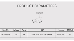 Trần ánh sáng tại chỗ có thể điều chỉnh LED 20 48V từ theo dõi ánh sáng LED với từ theo dõi đường sắt - Product Image 5