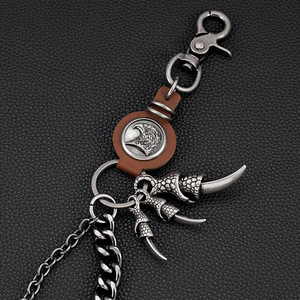 メンズストリートウェアアクセサリー高品質ダブルレイヤーメタルパンクヒップホップジーンズパンツズボンウエストチェーン