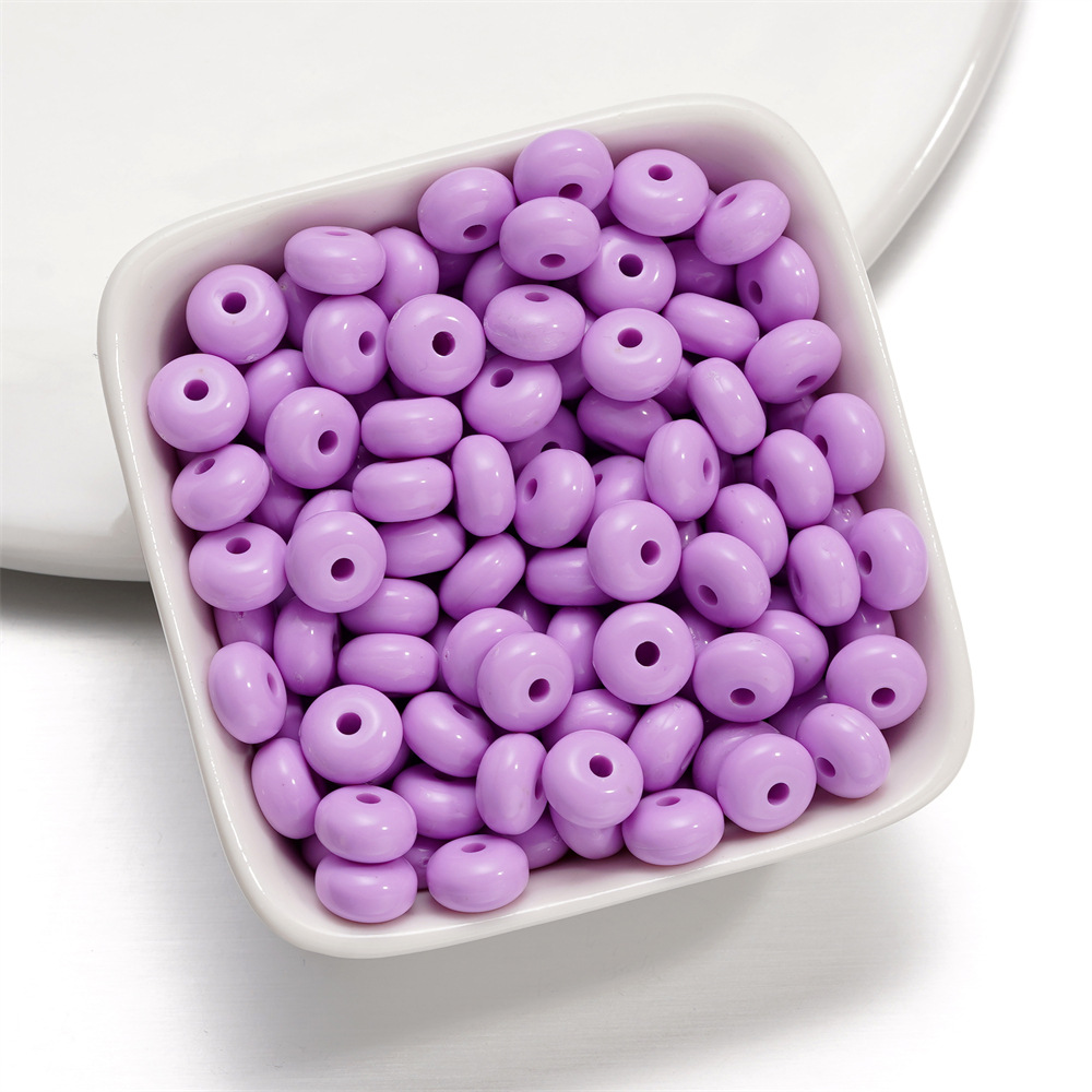 Acrylic flat beads - purple
