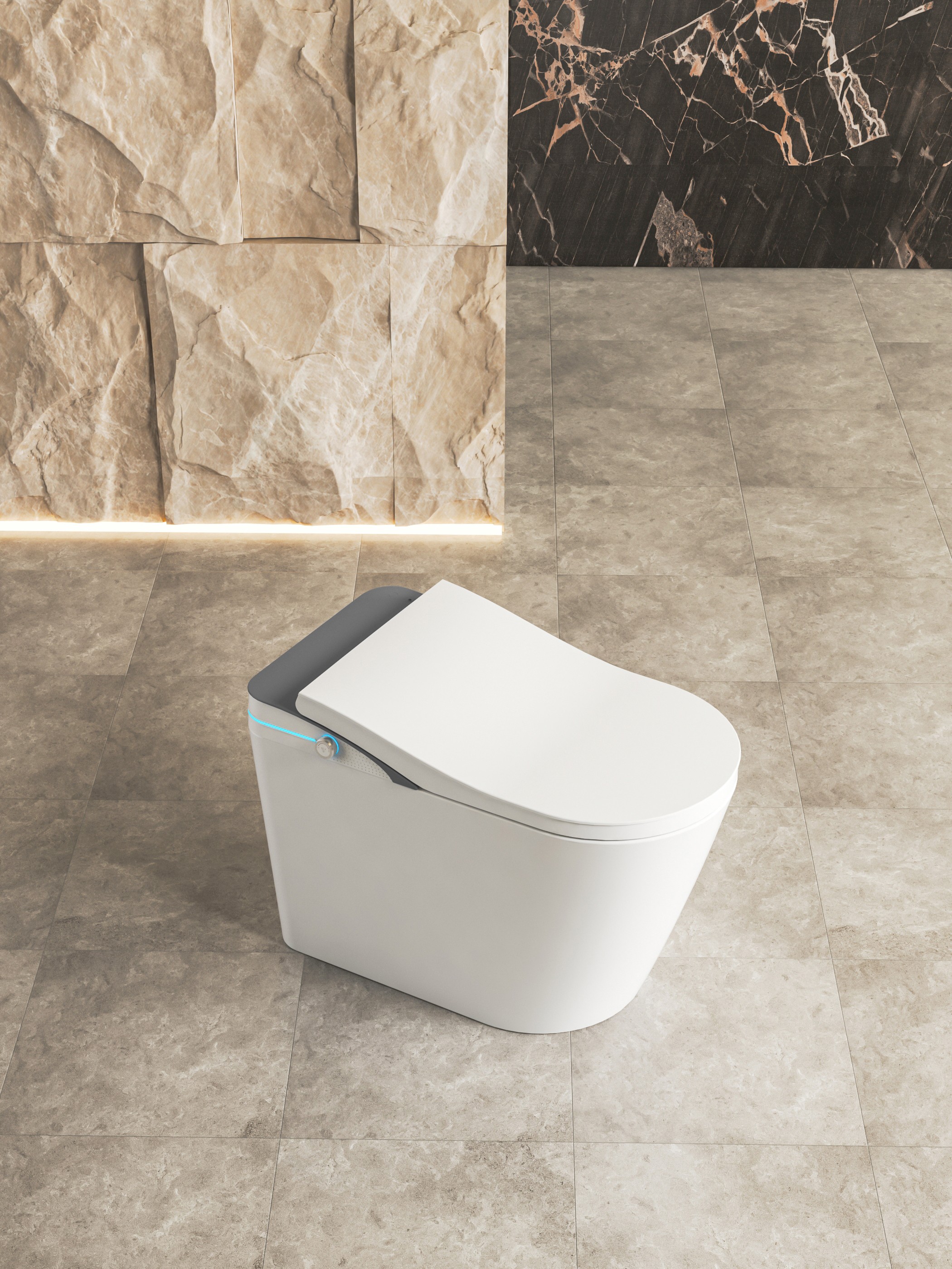Blanc brillant + Gris