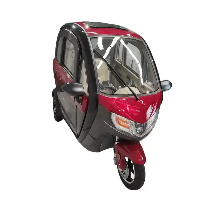 Triciclo eléctrico completamente cerrado de 1200W y 60V, superventas, coche de tres ruedas para scooter de movilidad para adultos CE