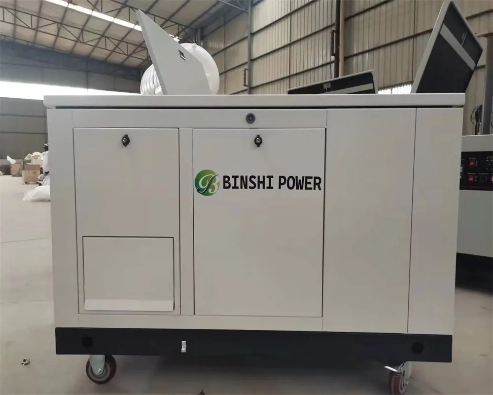 Werksdirekt 20 kW 30 kW Propan-Gasgenerator-Set mit EPA Einphasiger Stromwechselrichter LPG CNG natürlicher leiser Gasgenerator