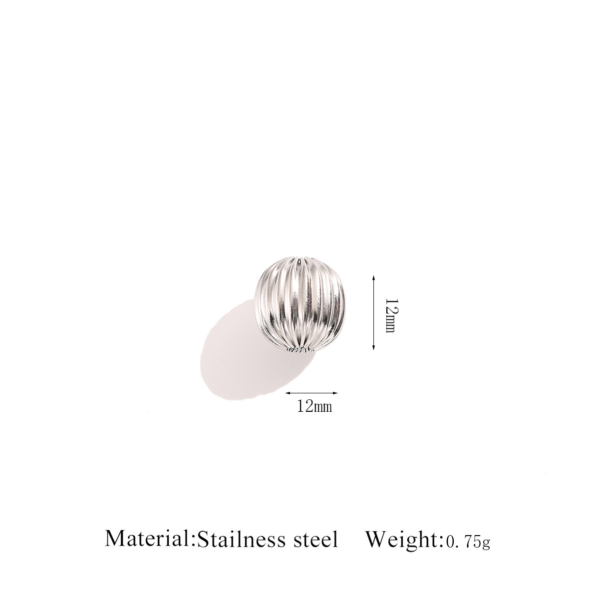 Steel-colored watermelon beads inner diameter: 3mm