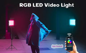 Pro LED 600 RGB 24W taşınabilir LED Video işığı 2700-6500K RGB modu App kontrolü U600 Youtube stüdyo Video işığı - Product Image 2