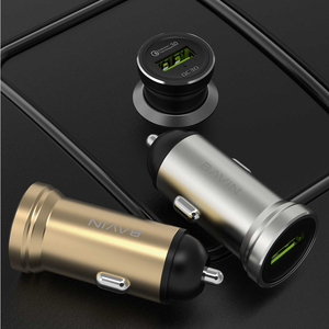 便携式双<span class=keywords><strong>usb</strong></span>端口5v 2a 10w BAVIN PC360 dc车载充电器适配器，适用于手机车载充电器