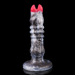 Силиконовый фаллоимитатор на присоске, фэнтези серии, яйцеклад с горящим лепестком цветка, форма для матери, подходит для взрослых - Product Image 2