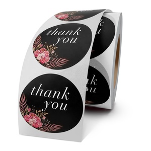 Özel teşekkür ederim Sticker bizimle alışveriş için 1.5 inç 500Pcs sipariş için teşekkür ederim yuvarlak perakende fiyat etiketler - Product Image 4