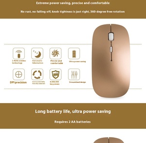 Настраиваемый корпоративный подарочный набор практичная беспроводная клавиатура и мышь с бесплатной гравировкой для личного делового использования сотрудников - Product Image 6