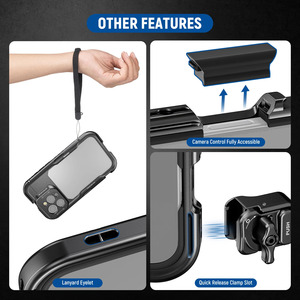 Hızlı yayın Video Rig telefonu sabitleyici 16 Pro/Pro Max kafes uyumlu iPhone 16 Pro Max 67mm filtre adaptörü kamera - Product Image 6