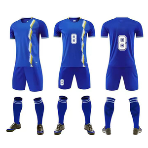 Unisex özel süblimasyon spor forması kiti erkek futbol futbol v yaka seti ile özel Logo