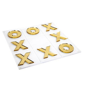 Lüks temizle yüksek kaliteli akrilik Tic Tac Toe Xo oyunu Lucite satranç tahtası akrilik Tic Tac Toe kurulu oyun seti - Product Image 2