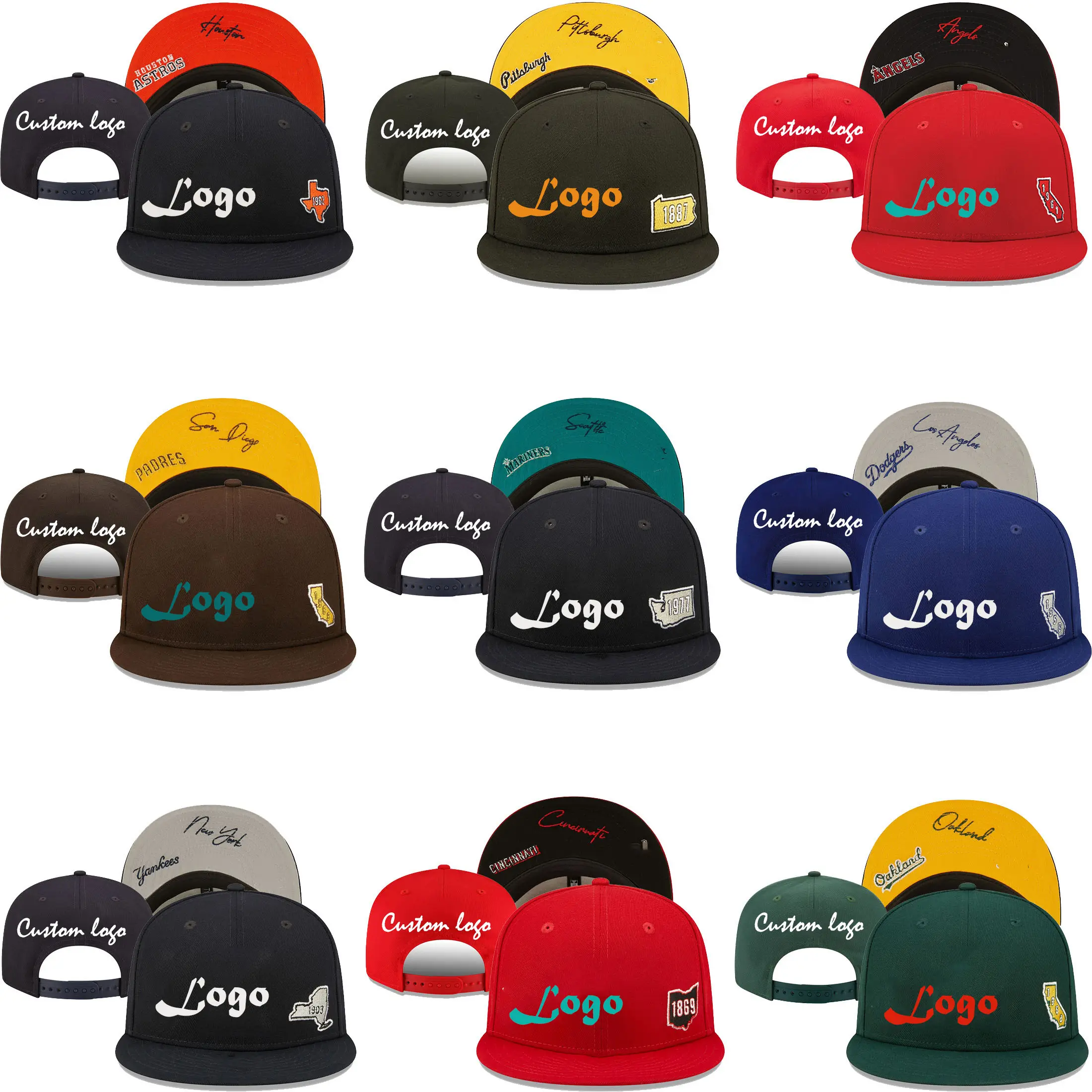 หมวกแก๊ปใหม่สำหรับผู้ชายหมวกทรูเกอร์หมวกกีฬาเบสบอลปักโลโก้3D แบบดั้งเดิมของ Gorras