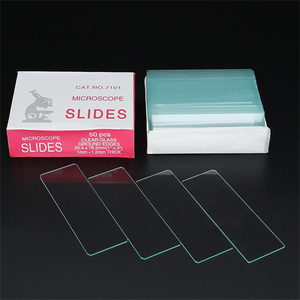 Portaobjetos de microscopio de vidrio liso rectangulares transparentes para laboratorio - Product Image 5