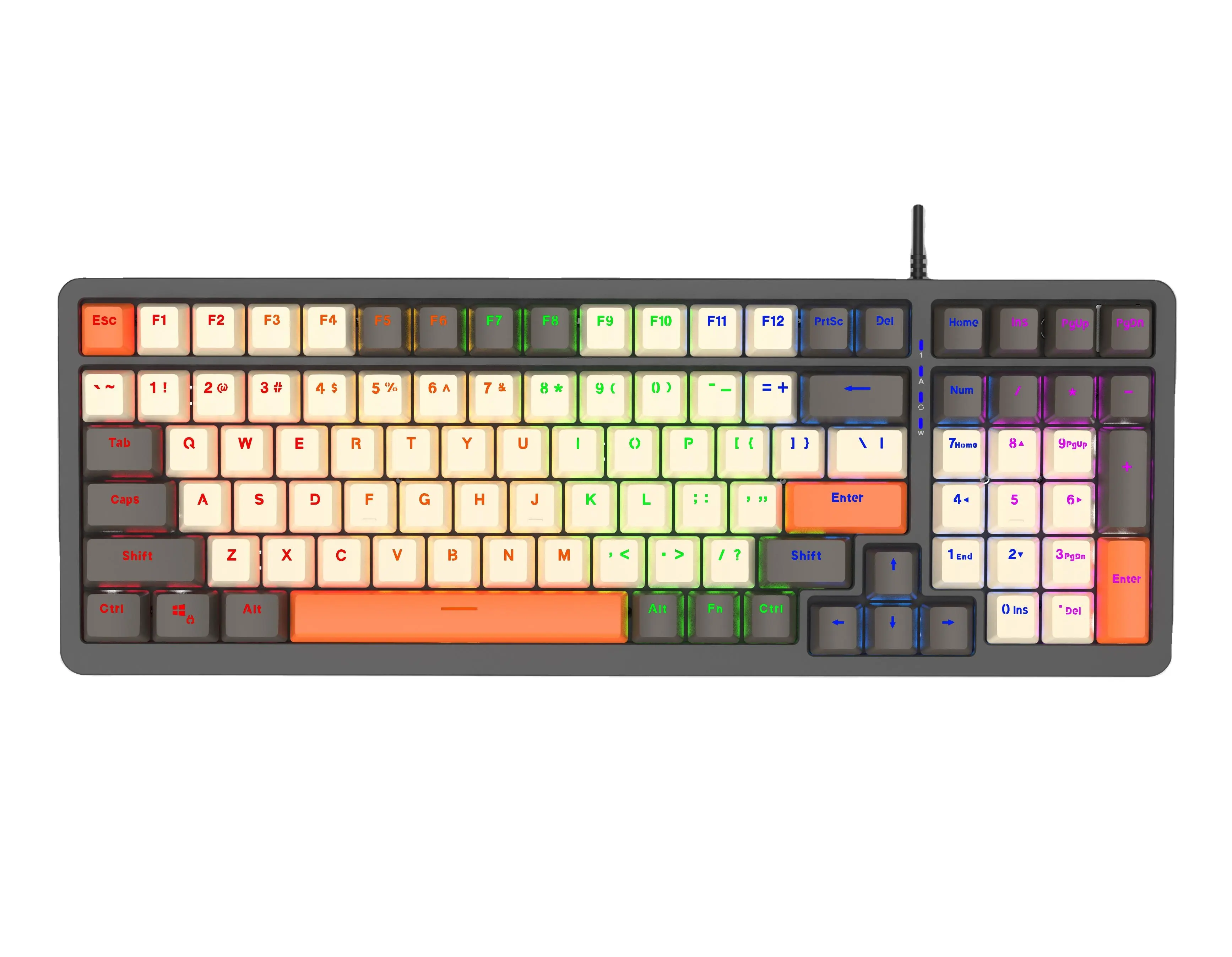 Factory Custom Gaming-Tastatur Tasten RGB LED Light Mechanische Tastatur für Spieler