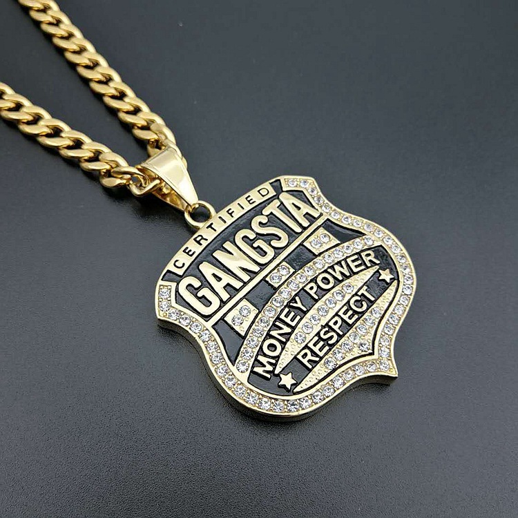 Gold Single Pendant Without Chain