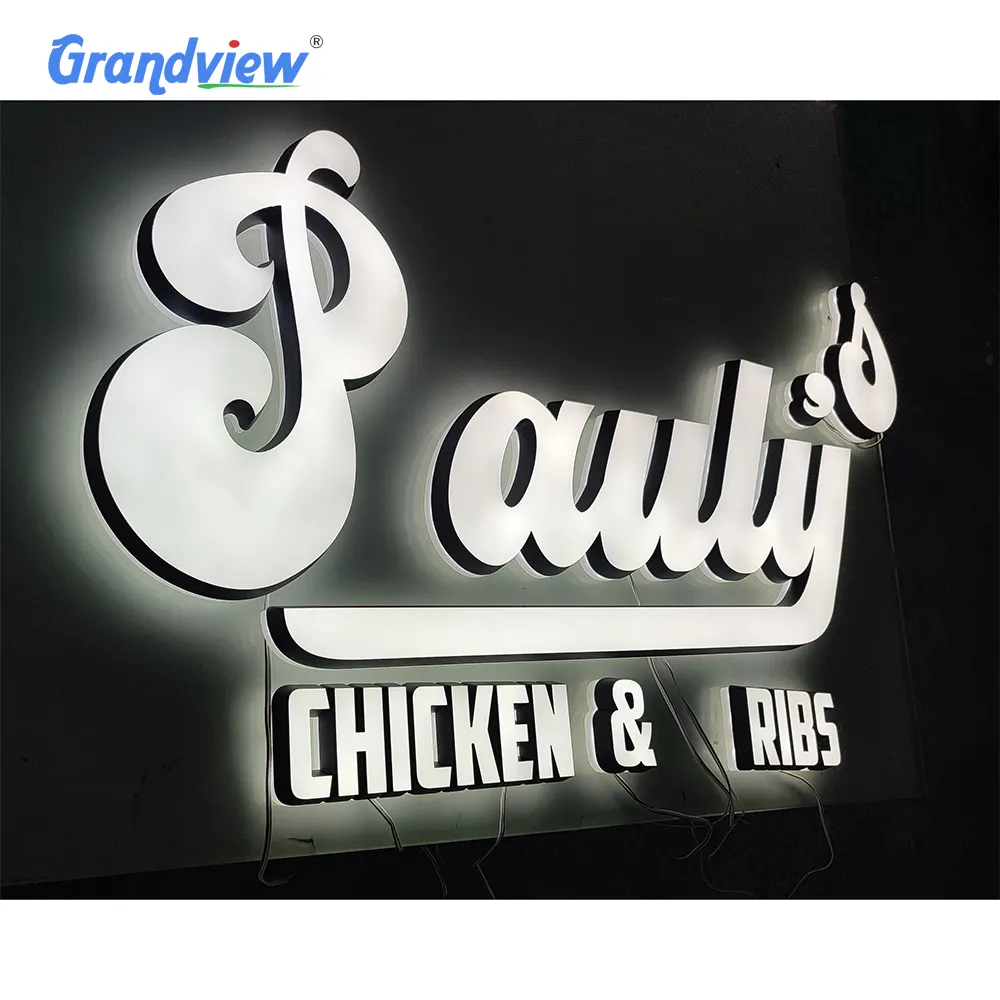 High Quality Wall Mounted Company Name Letter Frontlit Letter Sign With Led Light