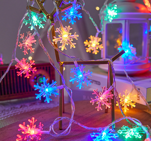 10/20/40pcs LED Cadena de luz al aire libre de copo de nieve de la secuencia Luz de Navidad LED copo de nieve hielo lámpara de hadas cortina luces de cadena - Product Image 5
