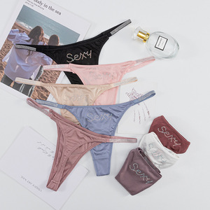 Calcinha Tanga Sexy Secret Rhinestone <span class=keywords><strong>V</strong></span> Carta Tanga <span class=keywords><strong>G</strong></span>-<span class=keywords><strong>string</strong></span> De Seda Gelo Roupa Interior Sem Costura Cintura Lingerie Calcinha Mulheres 0676