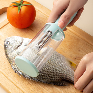 มัลติฟังก์ชั่น 2 in 1 ครัวผักผลไม้เครื่องปอกเปลือกพร้อมกล่องเก็บ Scaler Peeler - Product Image 2