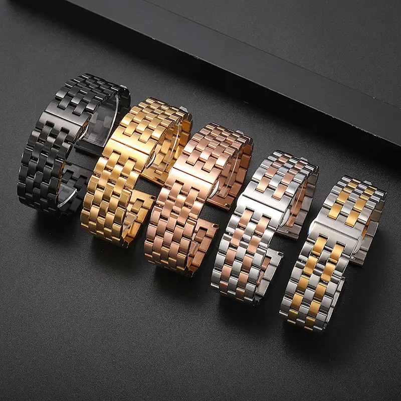 Quick release High Quality Solid Stainless Steel Watchband Metal Watch Strap Bracelet Removable Watch Parts 16/18/19/20/21/22mm