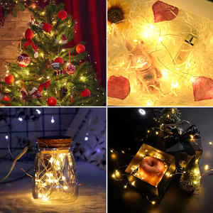 Fairy Light Mini Button batteria luci luce a batteria 2m 20 led 6 Pack batteria per interni Mason Jar