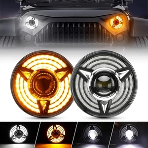 ไฟหน้า LED ปรับแต่งได้สำหรับรถยนต์ jk/tj/cj/lj/j/jl 12V 24V ไฟ LED - Product Image 3