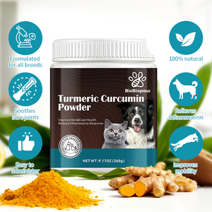 Порошок куркумы для собак, биоперин + глюкозамин, успокаивает боли в суставах, улучшает подвижность, уход за больными собаками при артрите - Product Image 3